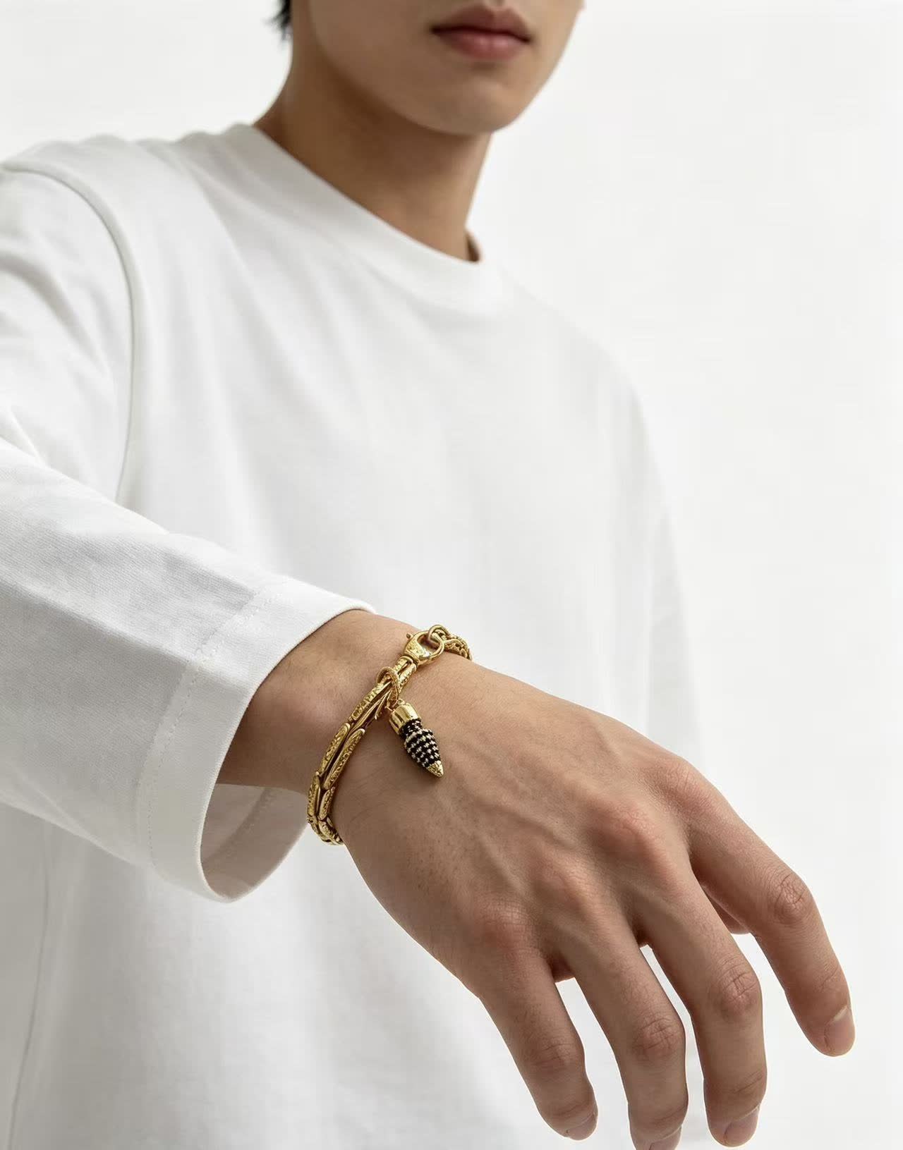 Chrome Hearts Bling Cone Charm Bracelet